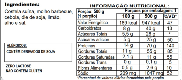 COSTELINHA SUÍNA AO MOLHO BARBECUE - Imagem 2