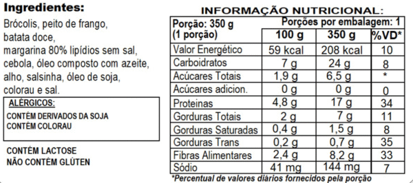 FRANGO DESFIADO + PURÊ DE BATATA-DOCE + BRÓCOLIS - Imagem 2