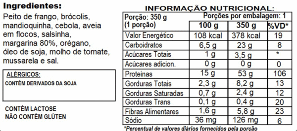 HAMBÚRGUER DE FRANGO + PURÊ DE MANDIOQUINHA + BRÓCOLIS - Imagem 2