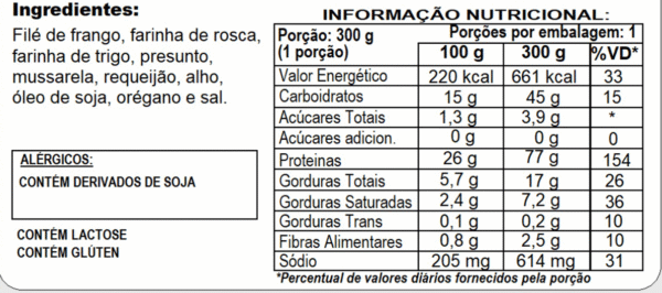 SUPREMO DE FRANGO COM PRESUNTO E QUEIJO - Imagem 2