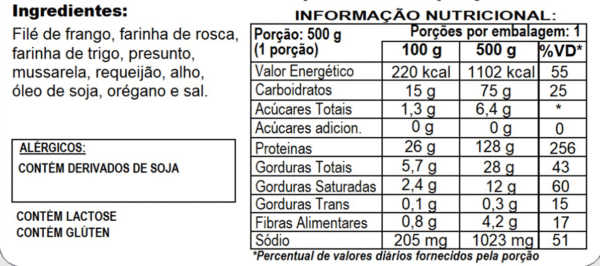 SUPREMO DE FRANGO COM PRESUNTO E QUEIJO - Imagem 3