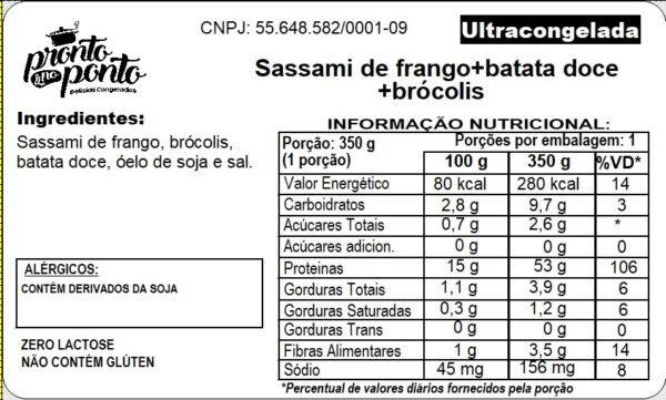 SASSAMI DE FRANGO + BATATA DOCE + BRÓCOLIS - Imagem 2