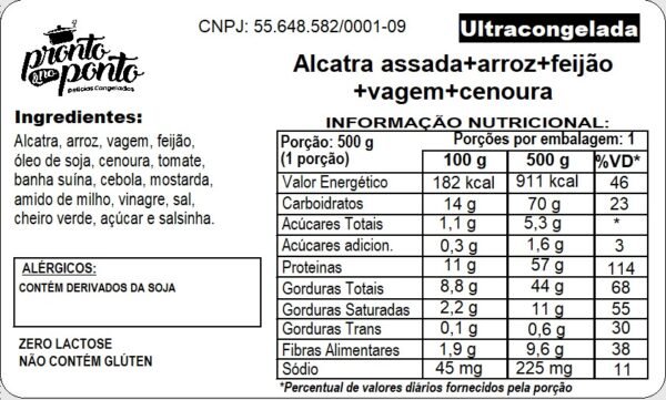 ALCATRA ASSADA + ARROZ + FEIJÃO + VAGEM COM CENOURA - Imagem 2
