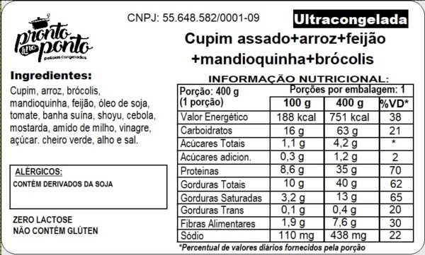 CUPIM ASSADO + ARROZ + FEIJÃO + MANDIOQUINHA + BRÓCOLIS - Imagem 2